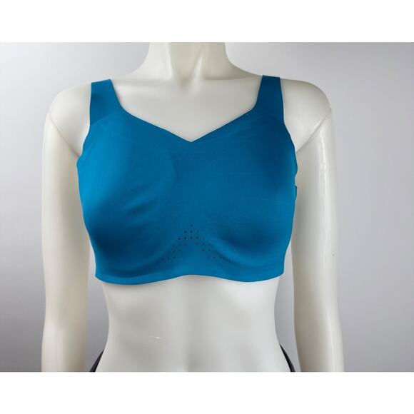 Brooks Sports Bra Dare Underwire Run Womens 34DD Adjustable Straps Lagoon - Picture 2 of 10